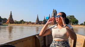 Bangkok : Ayutthaya Excursion d'une journée en voiture privée avec visite en bateau