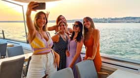 Lissabon: Sunset Cruise på Tejo-floden med velkomstdrink