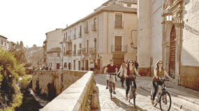 Granada, Spanien Elcykeltur till Albayzin och Sacromonte