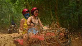 Cancun: Unique ATV Tour, Ziplines, Cenote Swim with Lunch