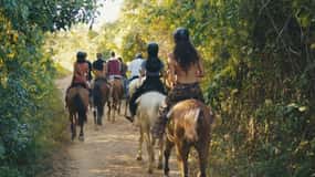 Passeio a cavalo em Punta Cana e pôr do sol + praia + transporte gratuito