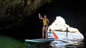 Albufeira: Grotten en kliffen Paddleboarden (SUP) Tour