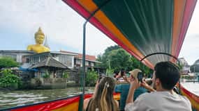 Bangkok Long Boat Canal een Grote Boeddha & Cultuur Markten Tour
