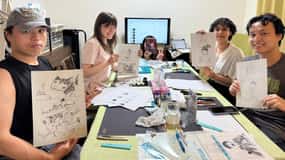 Tříhodinový workshop kreslení manga v Tokiu