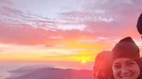 Hiking Summit of Teide by night for a sunrise and a Shadow