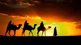 Marrakech : coucher de soleil dans le désert d'Agafay, balade à dos de chameau, dîner et spectacle