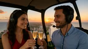 Fort Lauderdale : Romantic Champagne Helicopter Flight Tour