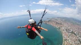 Paragliding above Lake Ohrid