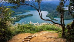From Taipei: Thousand-Island Lake & Tea Museum Private Tour