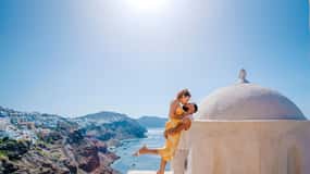 Santorini: Sesión de fotos privada en pareja con 35 fotos editadas