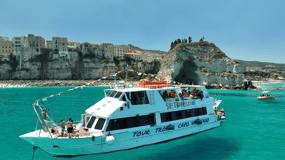 From Tropea: Capo Vaticano boat tour with snorkel & aperitif