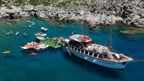 Rhodes: Gulet Trip with Food, Drinks, SUP, Kayak & Swimming