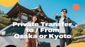 Letiště Kansai (KIX):Soukromý transfer do/z Ósaky nebo Kjóta
