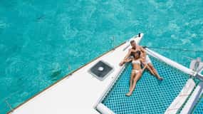 Isla Mujeres: Crucero en catamarán con snorkel, comida y bebidas