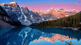 Moraine Lake Sunrise & Lake Louise from Calgary/Canmore/Banf
