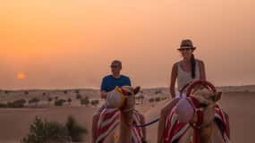 Dubai: Evening Camel Trekking & Dinner at Al Marmoom Oasis