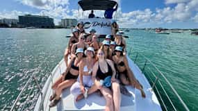 Miami Party Yacht pour 34PP Enterrement de vie de jeune fille Fête d'anniversaire
