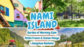 Séoul : L'île de Nami avec le jardin et la Petite France (+ Railbike)