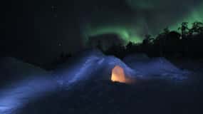 Kiruna: Bygg din egen igloo över natten