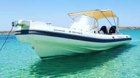 Ibiza and Formentera aboard a semi-rigid treasure (Samaná)