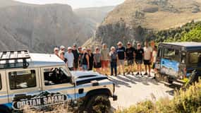 Rethymno: Heldagssafari med Land Rover til Preveli