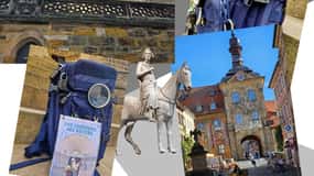 Outdoor escape game with puzzle backpack "The secret of the rider"