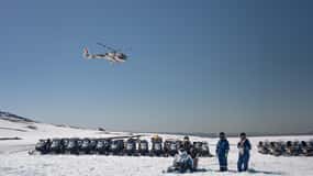 Sneeuwscooter met helikopter ervaring bij Langjokull