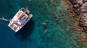 Heraklion: Dia Island Ultimate katamarancruise med måltid