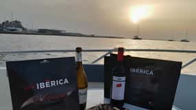 Sunset in Private Boat with wine, ibérico Gourmet 2 hours
