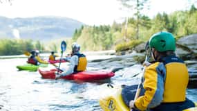 Voss: Halvdagstur med guidad flodkajak