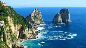 From Amalfi: Group Boat Tour to Capri with Swimming