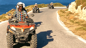 From Platanias: Quad safari with Hotel transfer
