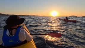 Milos: Romantic Semi Private Sunset Kayaking Tours