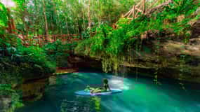 Cancún: Cenotes Adventure with Tequila Tasting & Mayan Snack