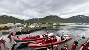 Dalvík: excursión en lancha rápida para avistar ballenas