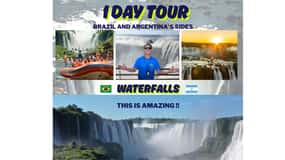 Iguassu Waterfalls: 1 Day Tour Brazil and Argentina's sides