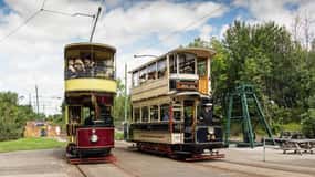 Crich: Sporvognslandsby og billet til det nationale sporvejsmuseum