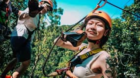 Samui Zipline FLY & Fun Tree Bridge Jungle Cafe & Waterfall
