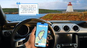 Cabot Trail Tour com guia de áudio no smartphone