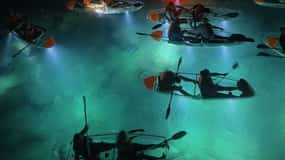 Pula : visite nocturne en kayak transparent avec observation des étoiles