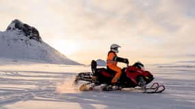 Vanuit Reykjavik: Golden Circle en sneeuwscootertocht