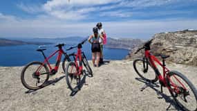 Santorini: Experiência de passeio de bicicleta elétrica
