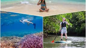 Ishigaki: Mangrov SUP veya Kano & Phantom Adası Şnorkelli Yüzme