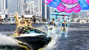 Surfers Paradise: Parasailing and Jet Ski Tour Package