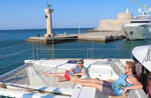 imaginea n.3 a activității Din Rhodes: Croazieră privată cu catamaran All Inclusive în Dodecanezul, încărcată de organizator