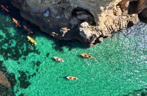 imagen n.º 3 de Desde Lagos: Excursión en kayak desde catamarán por las cuevas de Ponta da Piedade actividad en Lagos, Portugal, subida por el proveedor