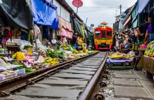 slika št. 4 aktivnosti Bangkok: plavajoča tržnica in tržnica Maeklong zasebni prevoz na destinaciji Bangkok, naložil dobavitelj