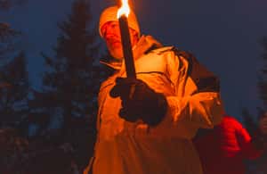image n.3 of Oslo: Snowy Forest Torchlight Walk with Campfire activity in Oslo, uploaded by supplier