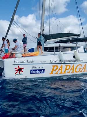 image n.2 of 4h Shared Catamaran sailing to Papagayo Beaches (12pers max) activity in Yaiza, Lanzarote, uploaded by supplier