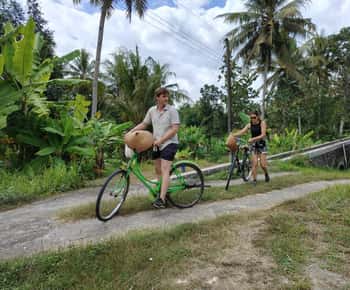 Yogyakarta: Authentic Cycling Tour, Lunch & Waterfall Escape